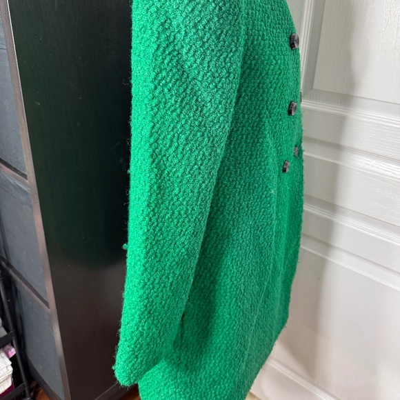 Modcloth Kelly Green Double Breasted  Wool coat - Sz 8 - Picture 6 of 9